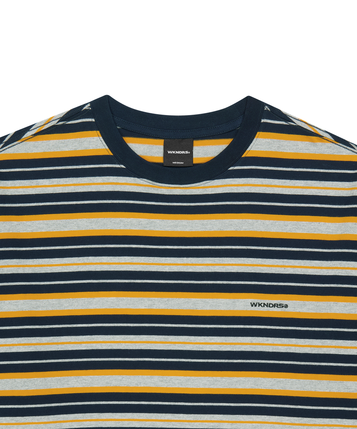 위캔더스(WKNDRS) MULTI STRIPE LS T-SHIRT (NAVY)