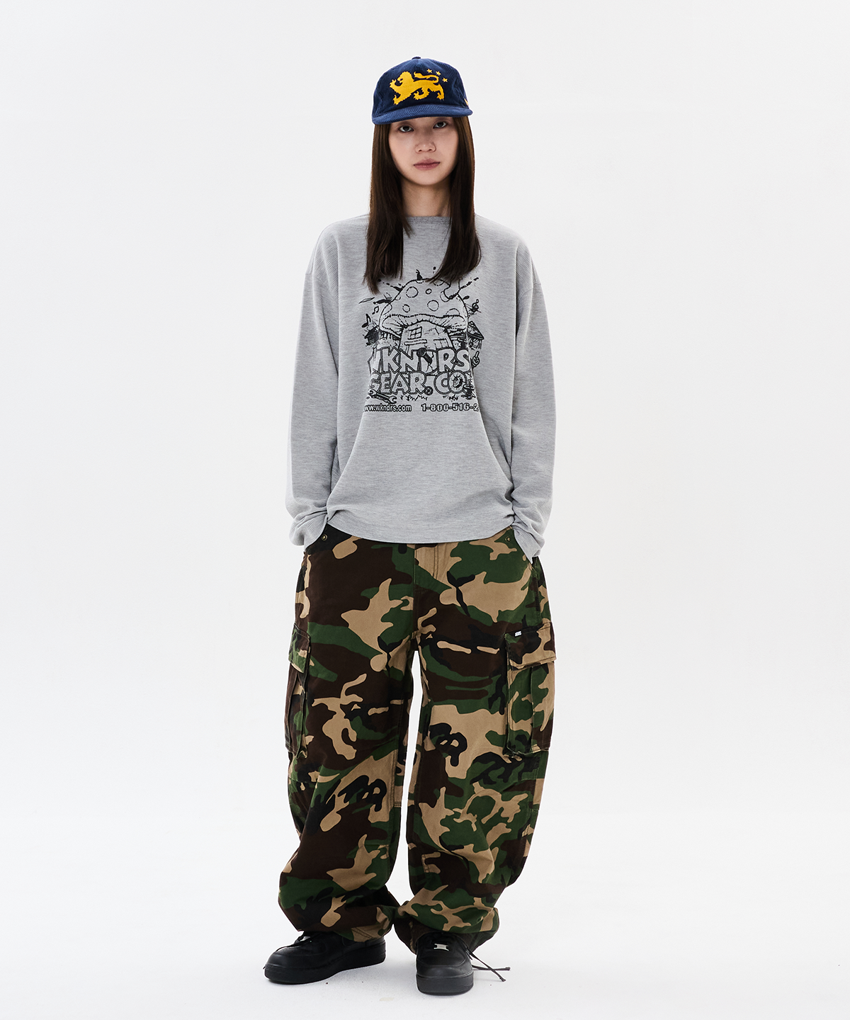 위캔더스(WKNDRS) MUSHROOM LS T-SHIRT (M.GREY)