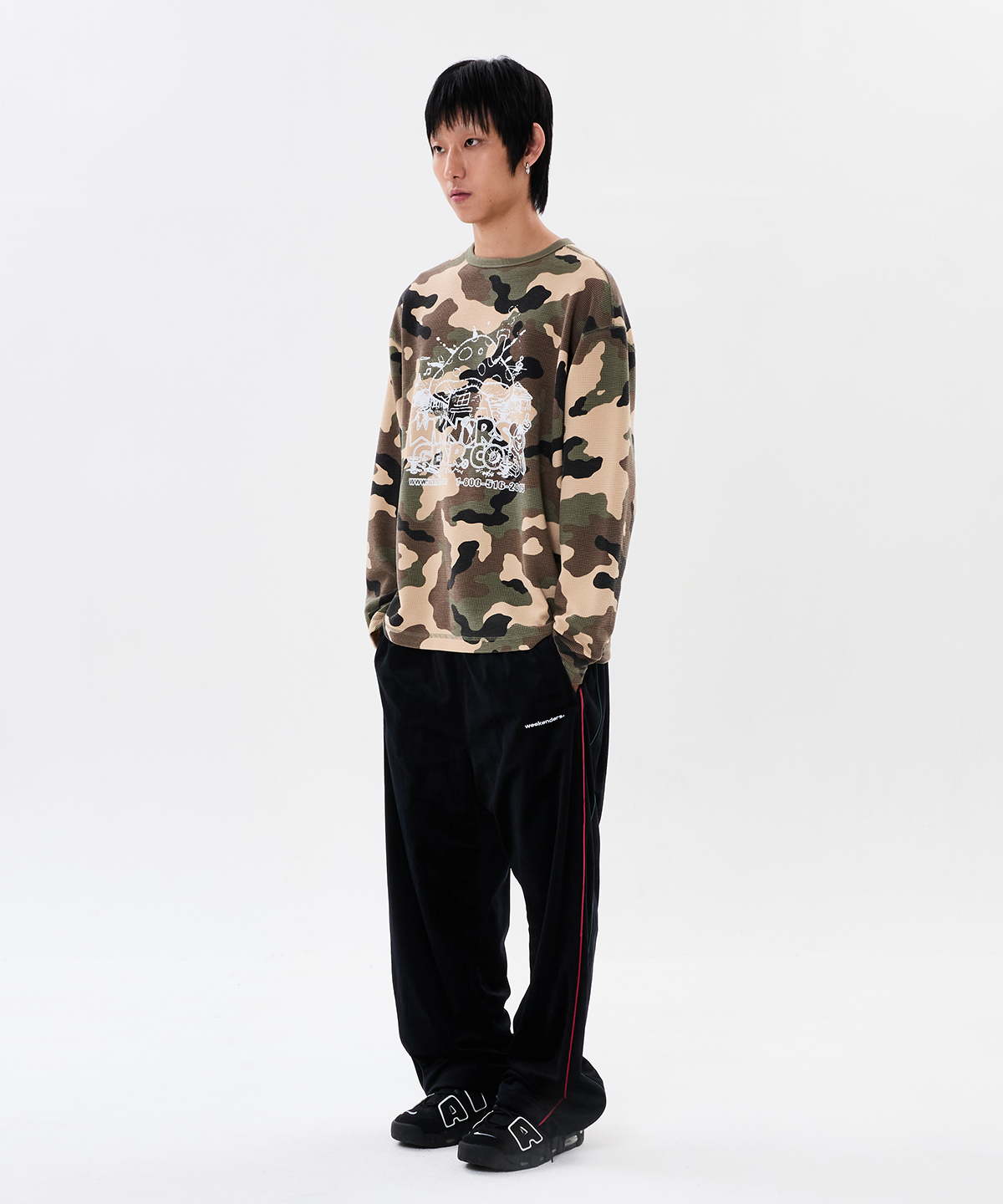 위캔더스(WKNDRS) MUSHROOM LS T-SHIRT (CAMO)