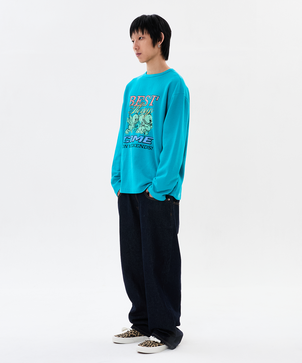 위캔더스(WKNDRS) DUCK LS T-SHIRT (C.BLUE)