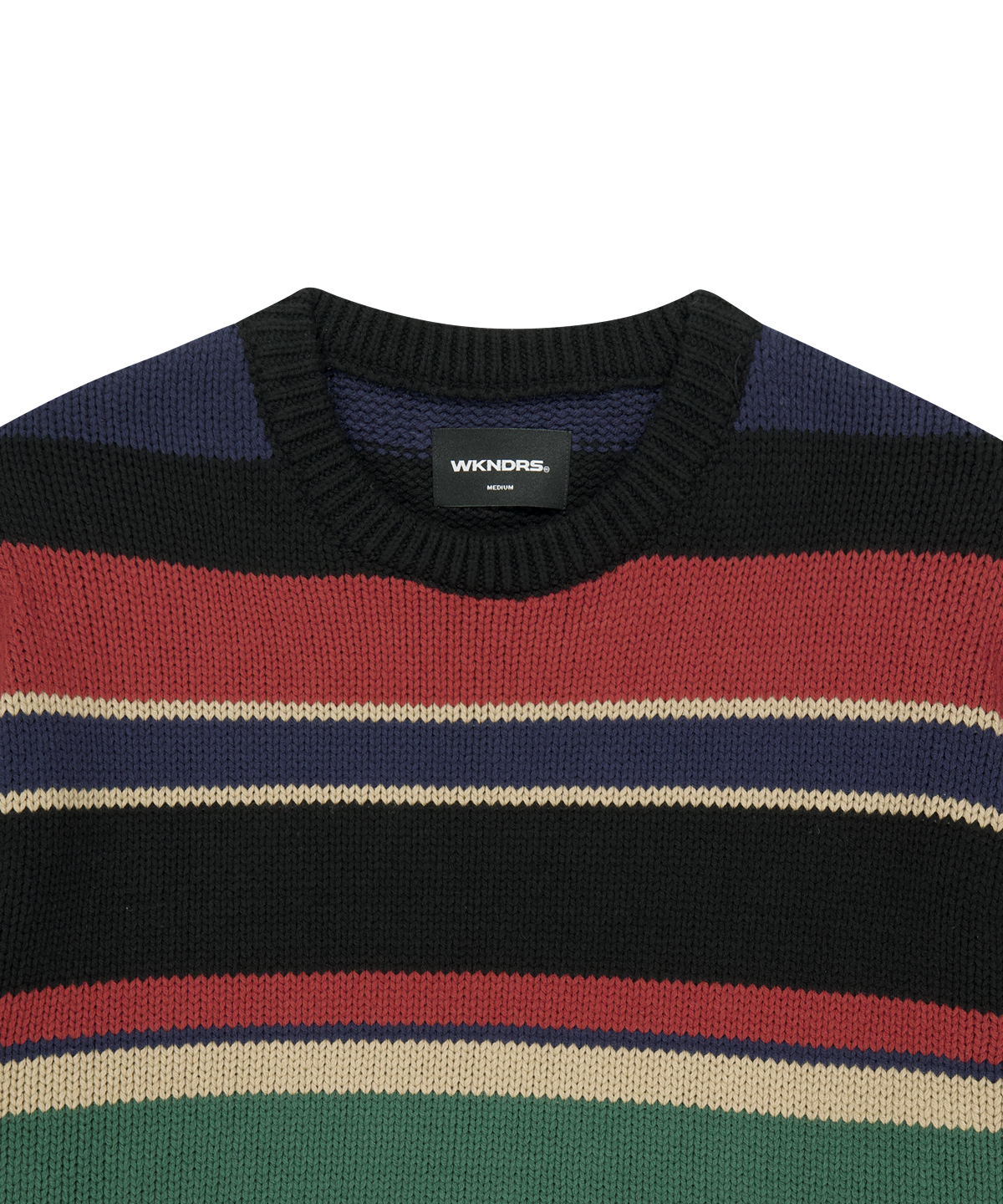위캔더스(WKNDRS) MULTI STRIPE KNIT (BLACK)