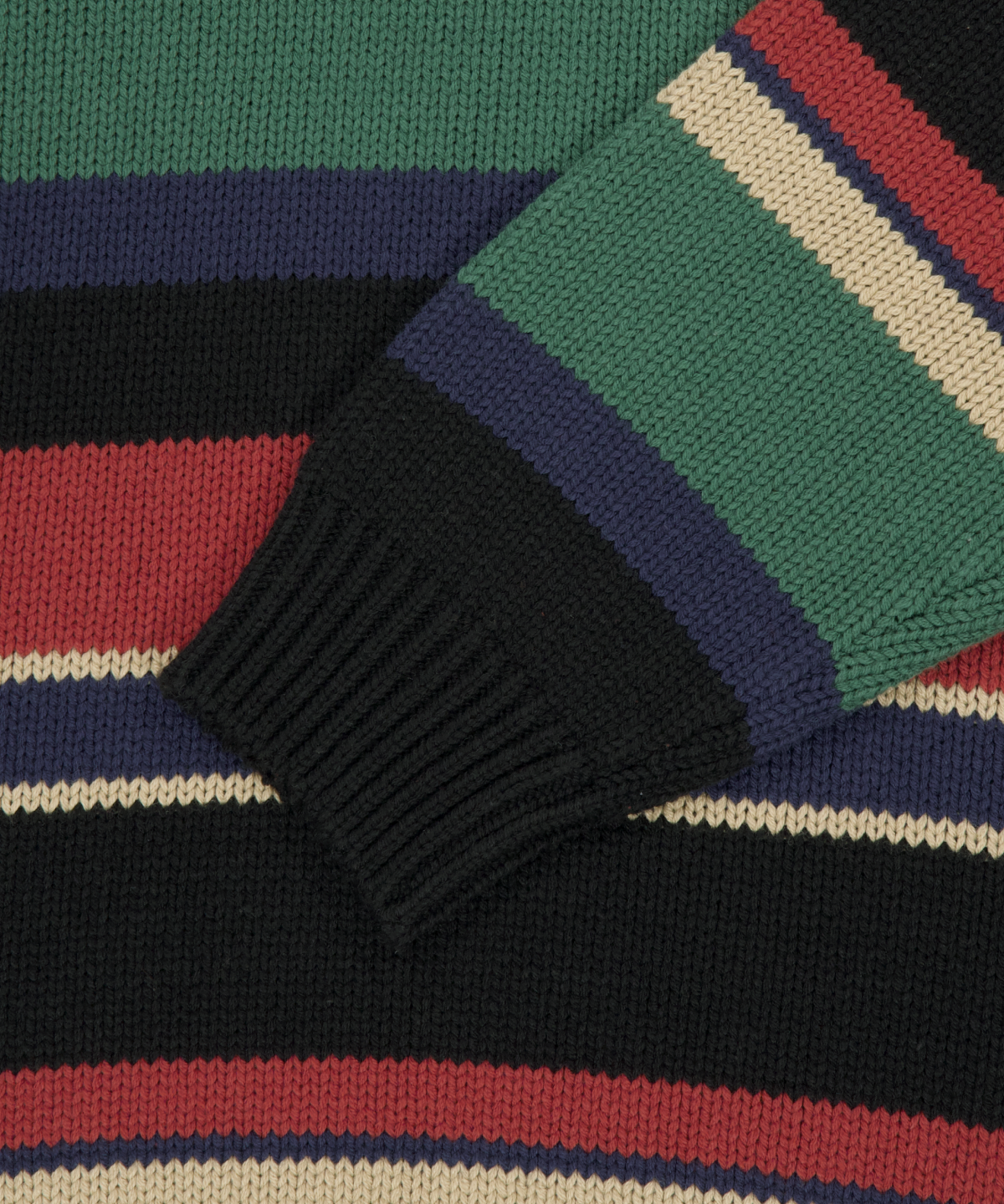 위캔더스(WKNDRS) MULTI STRIPE KNIT (BLACK)