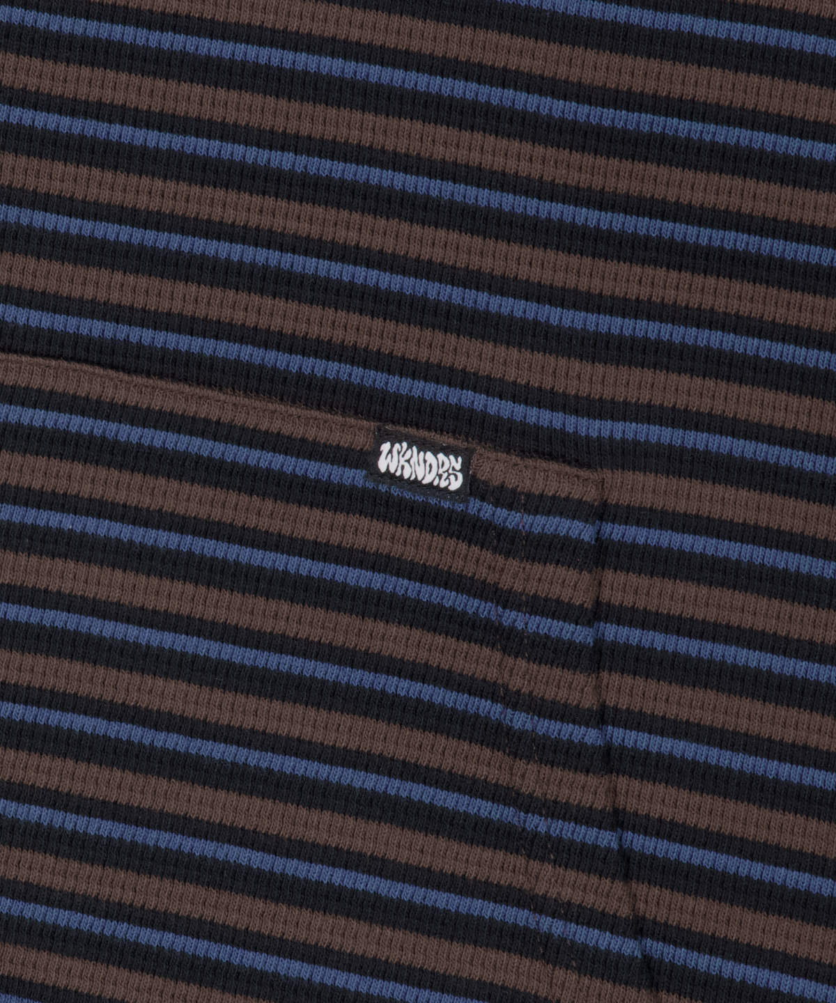 위캔더스(WKNDRS) WAFFLE STRIPE ZIP-UP HOODIE (BROWN)