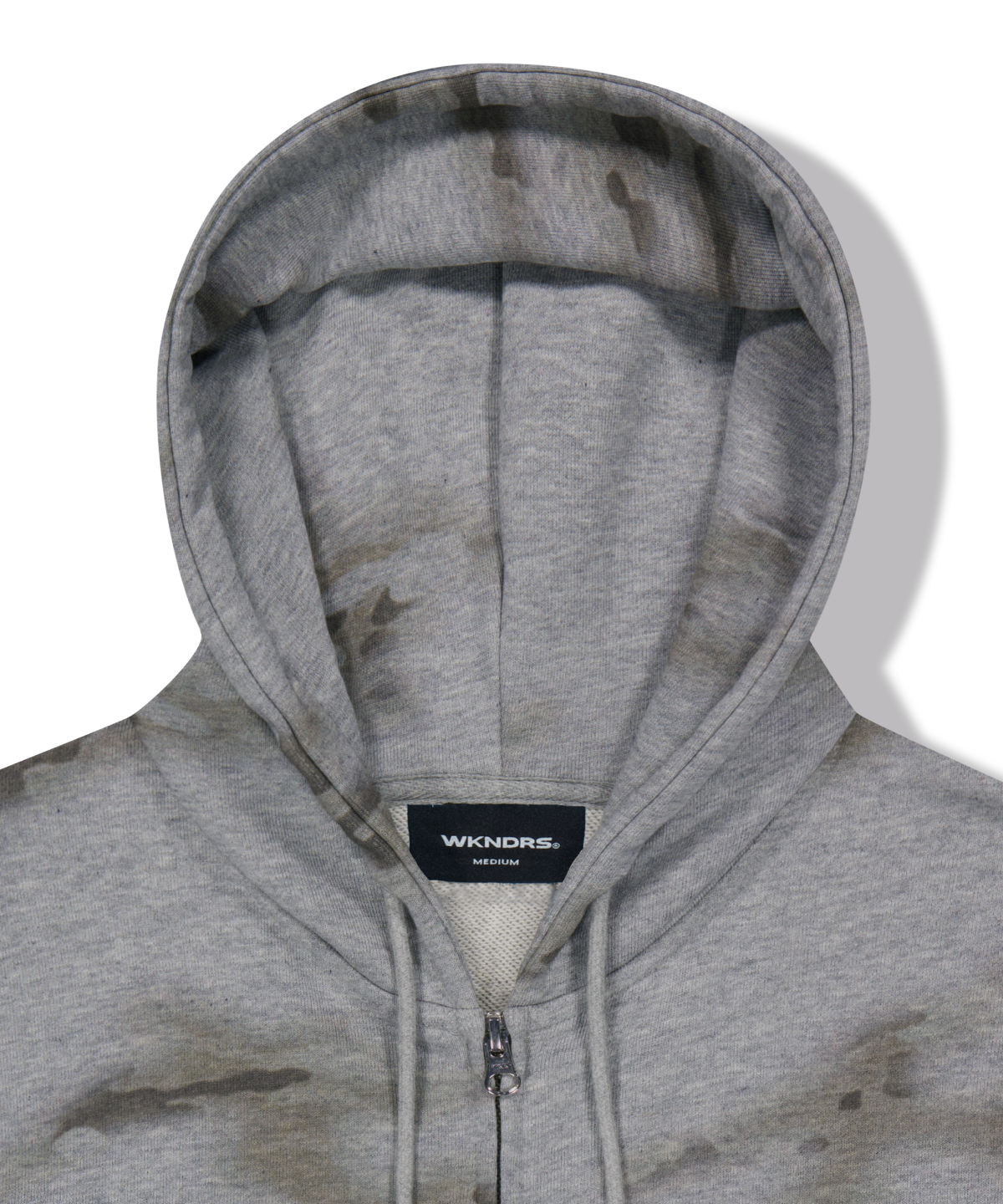 위캔더스(WKNDRS) SWAMP CAMO ZIP-UP HOODIE (M.GREY)