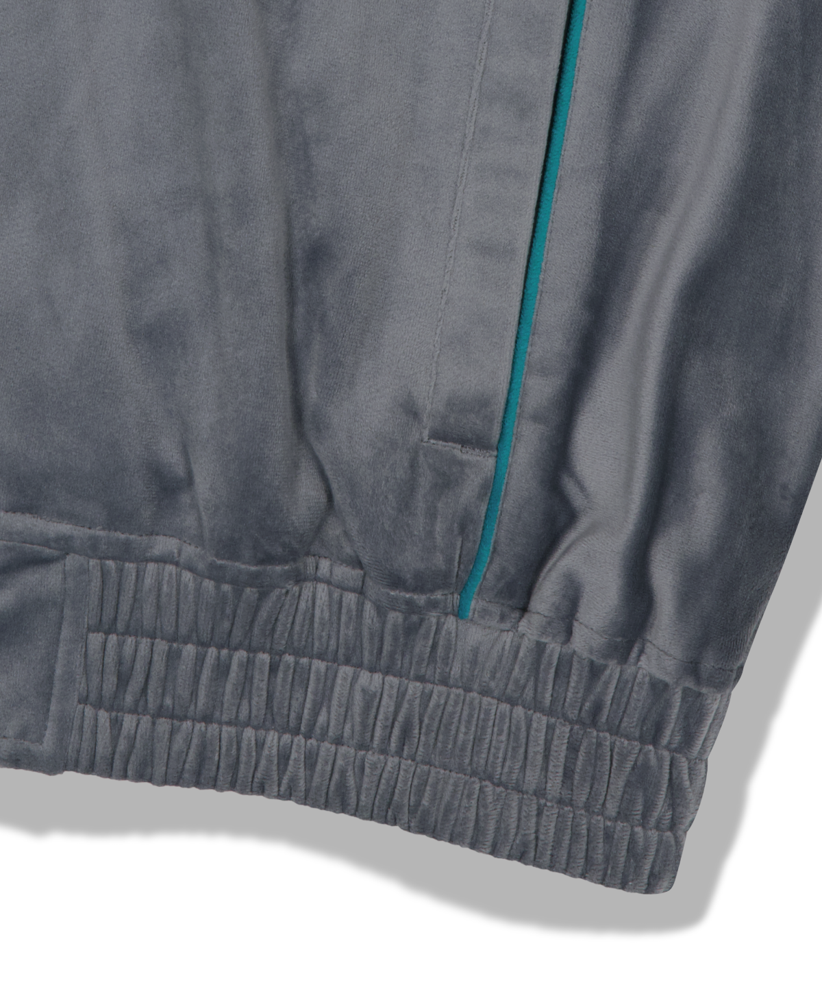 위캔더스(WKNDRS) VELVET TRACK JACKET (D.GREY)