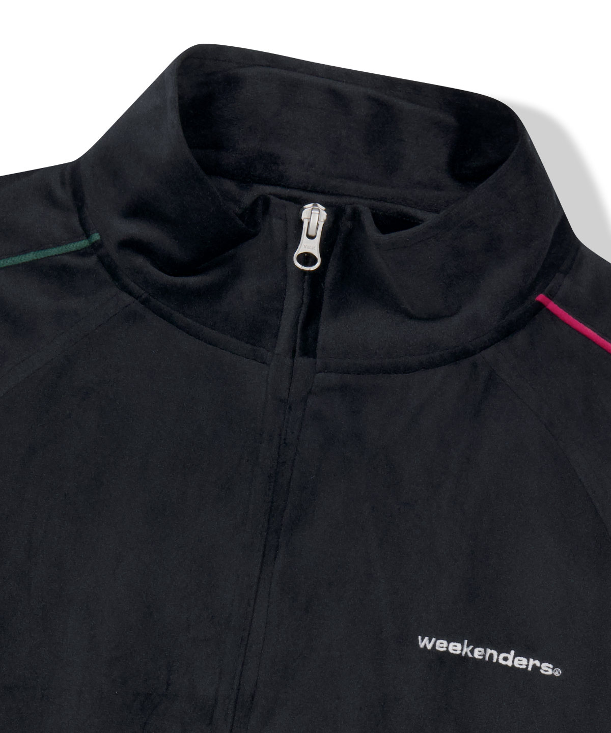 위캔더스(WKNDRS) VELVET TRACK JACKET (BLACK)