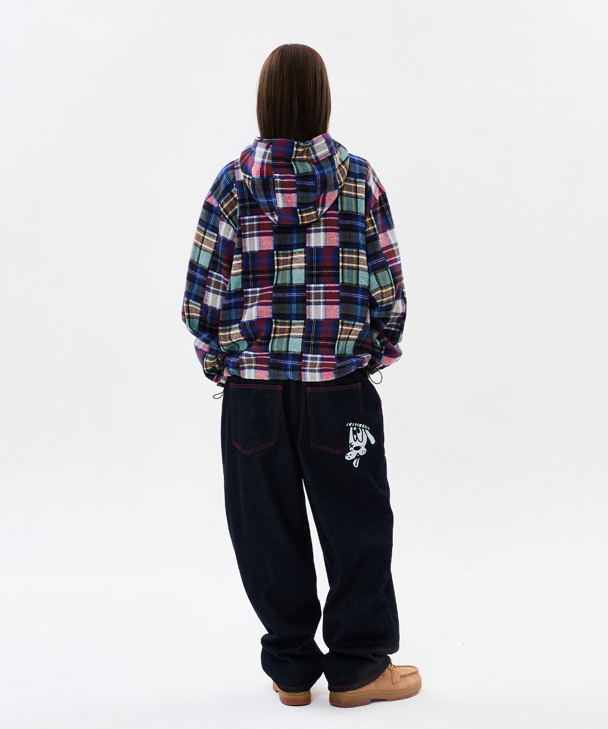 위캔더스(WKNDRS) PATCHWORK HOOD JACKET (L.MIX)