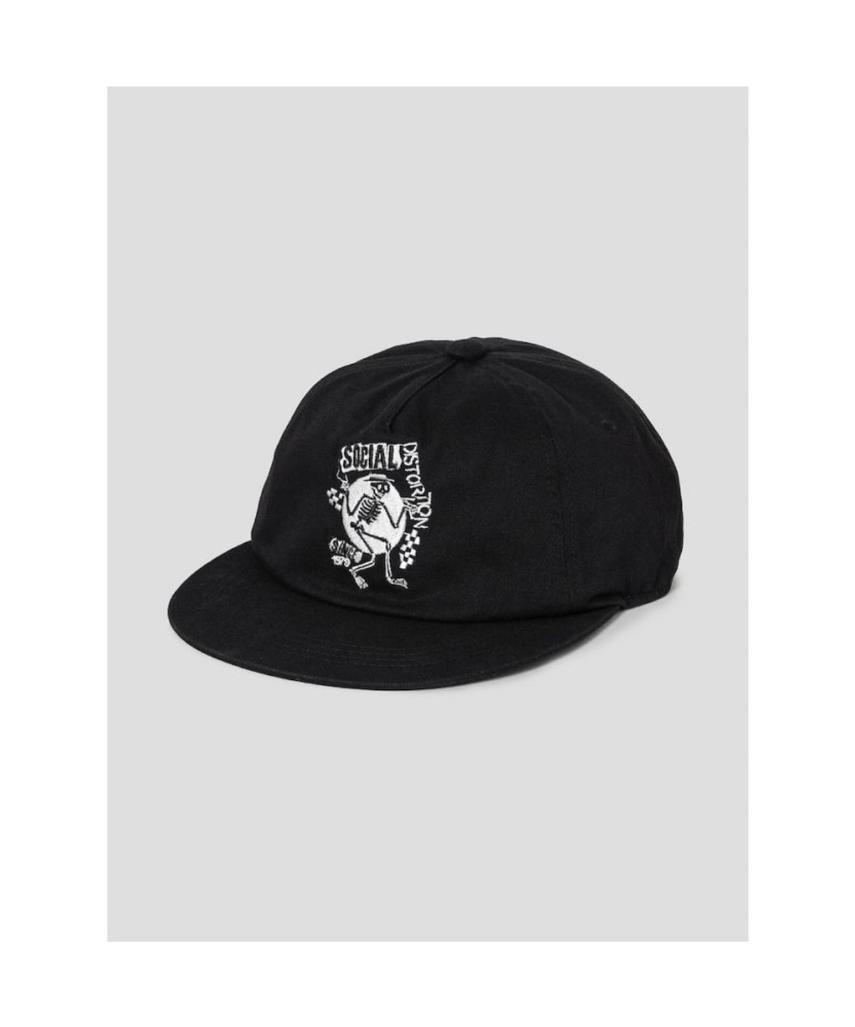 에잇세컨즈(8SECONDS) [UNIVERSAL MUSIC] SOCIAL DISTORTION 로고 5패널 캡  블랙