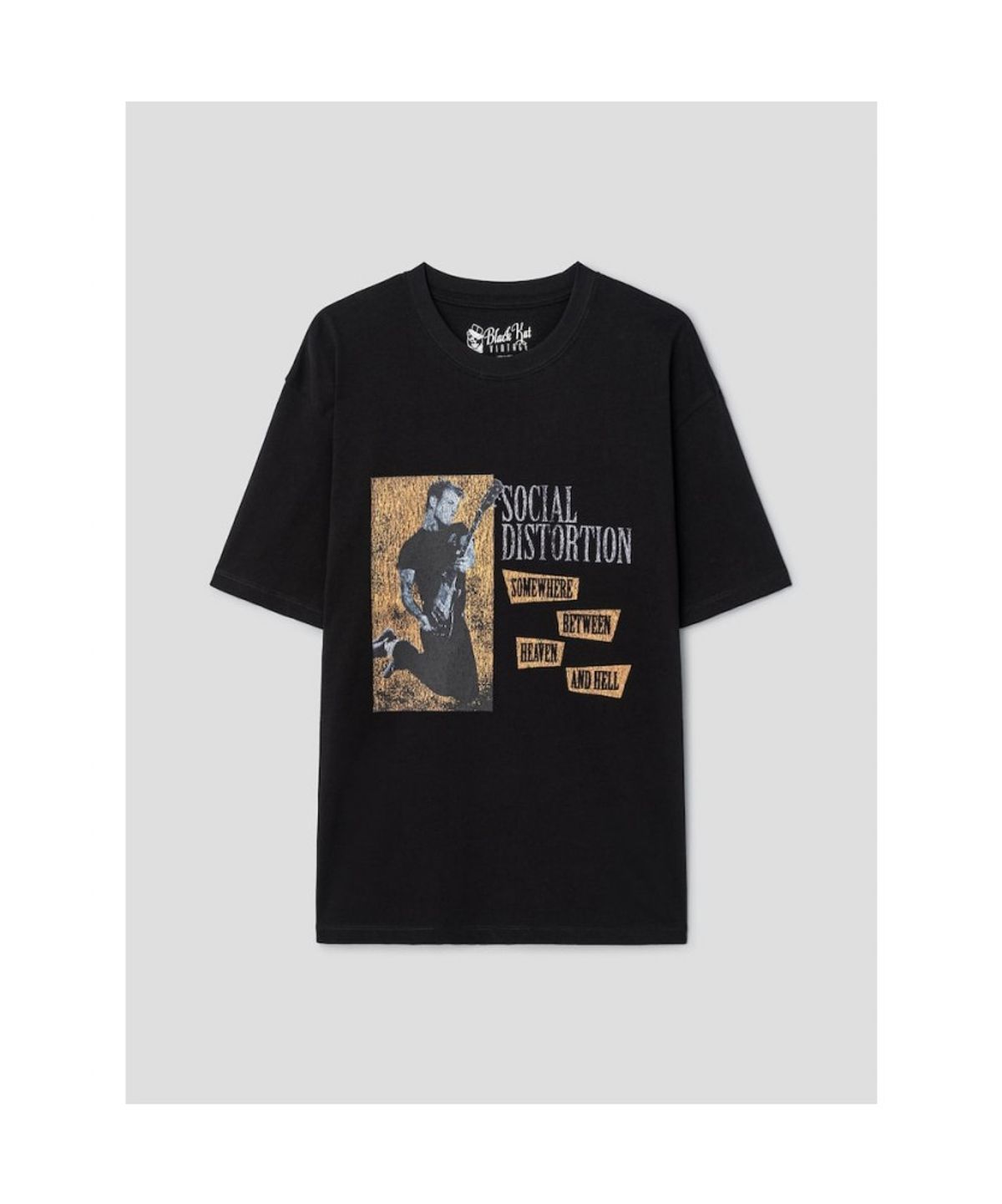 에잇세컨즈(8SECONDS) [UNIVERSAL MUSIC] SOCIAL DISTORTION 빈티지무드 티셔츠  블랙