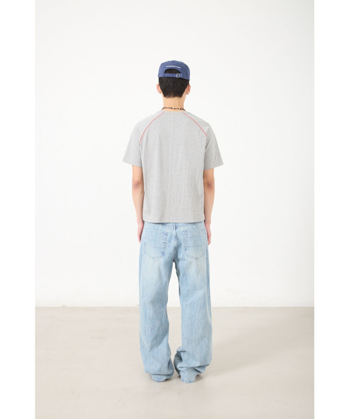 해칭룸(HATCHINGROOM) Crop Tee 1/2 M.Grey