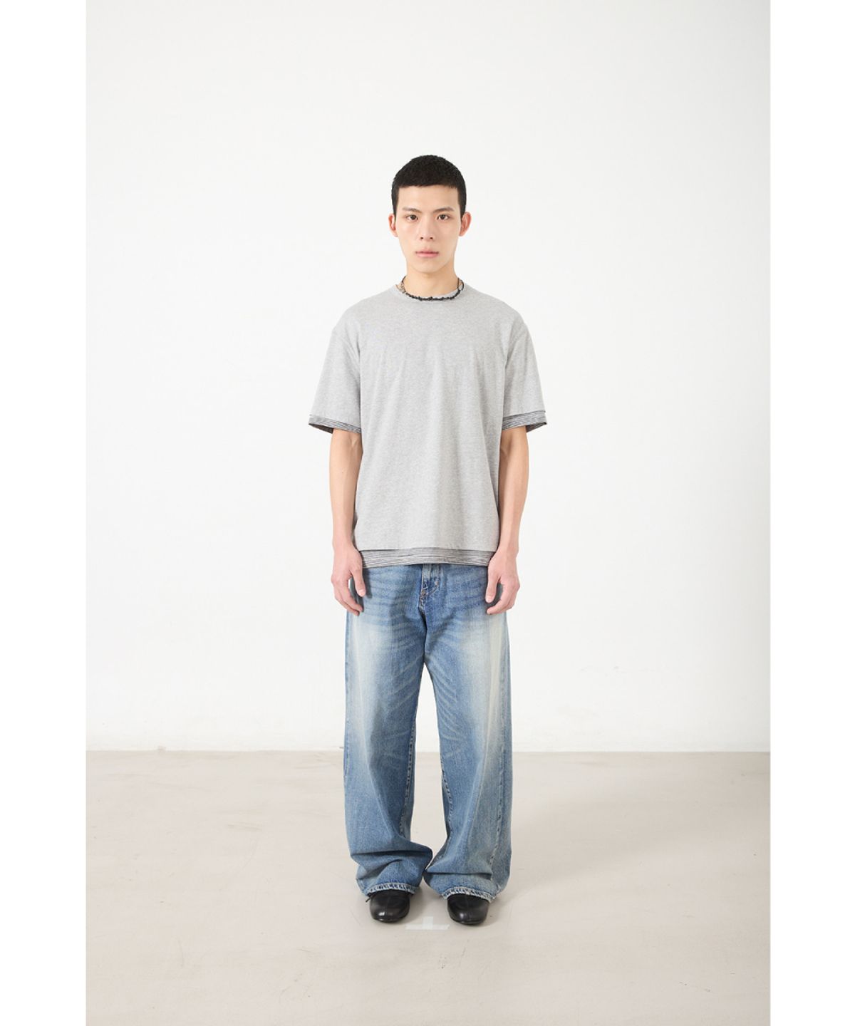 해칭룸(HATCHINGROOM) Two Face Tee 1/2 M.Grey