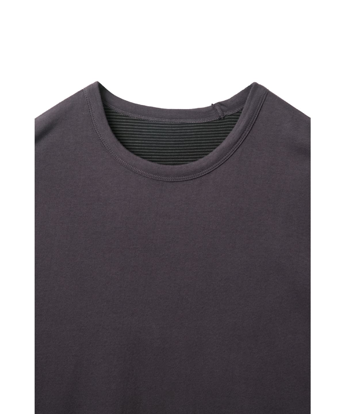 해칭룸(HATCHINGROOM) Two Face Tee 1/2 Purple Charcoal