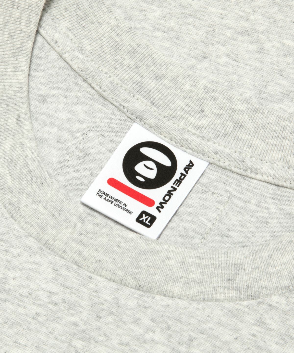 에이프(AAPE) AAPENOW AAPE 하트 롱슬리브 티셔츠 라이트 그레이 / AAPLTM1815XAQWH2