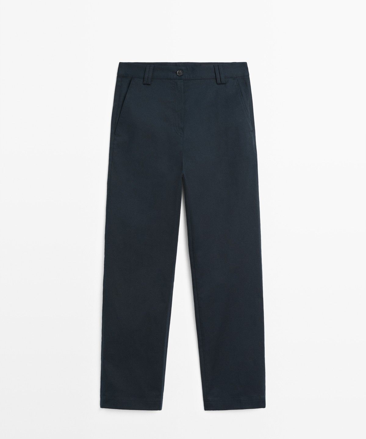 마시모두띠(MASSIMO DUTTI) 코튼 블렌드 미니 플레어 스트레치 팬츠