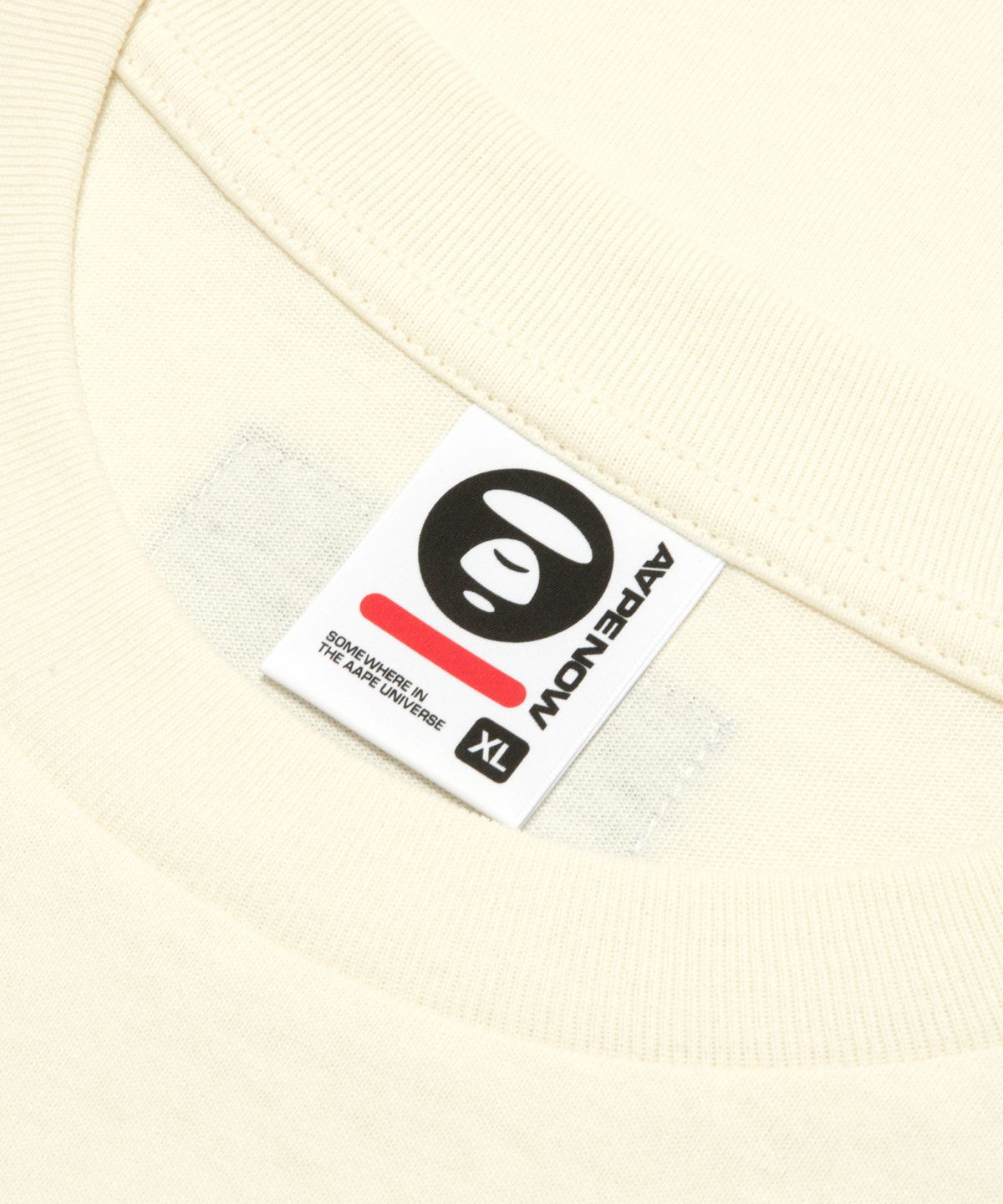 에이프(AAPE) AAPENOW AAPE 하트 롱슬리브 티셔츠 아이보리 / AAPLTM1815XXQIVA