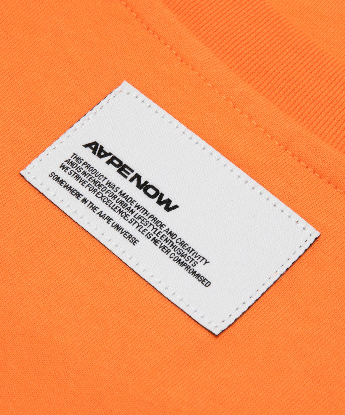 에이프(AAPE) AAPENOW AAPE 하트 롱슬리브 티셔츠 오렌지 / AAPLTM1815XXQORX