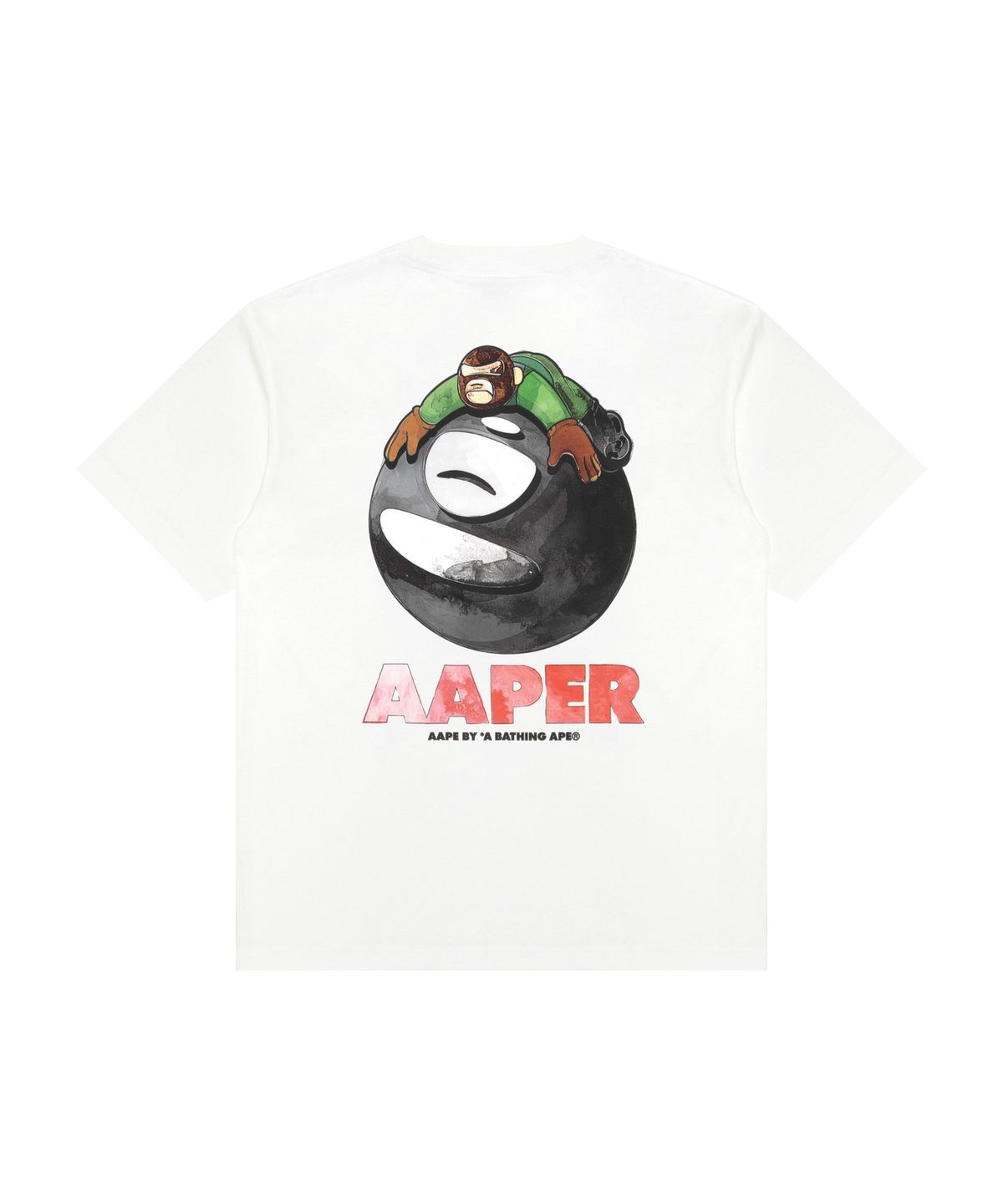에이프(AAPE) AAPER 그래픽 티셔츠 화이트 / AAPTEM1821XXQWHX