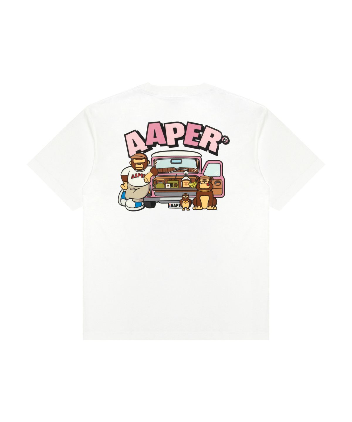 에이프(AAPE) AAPER 그래픽 티셔츠 화이트 / AAPTEM1827XXQWHX