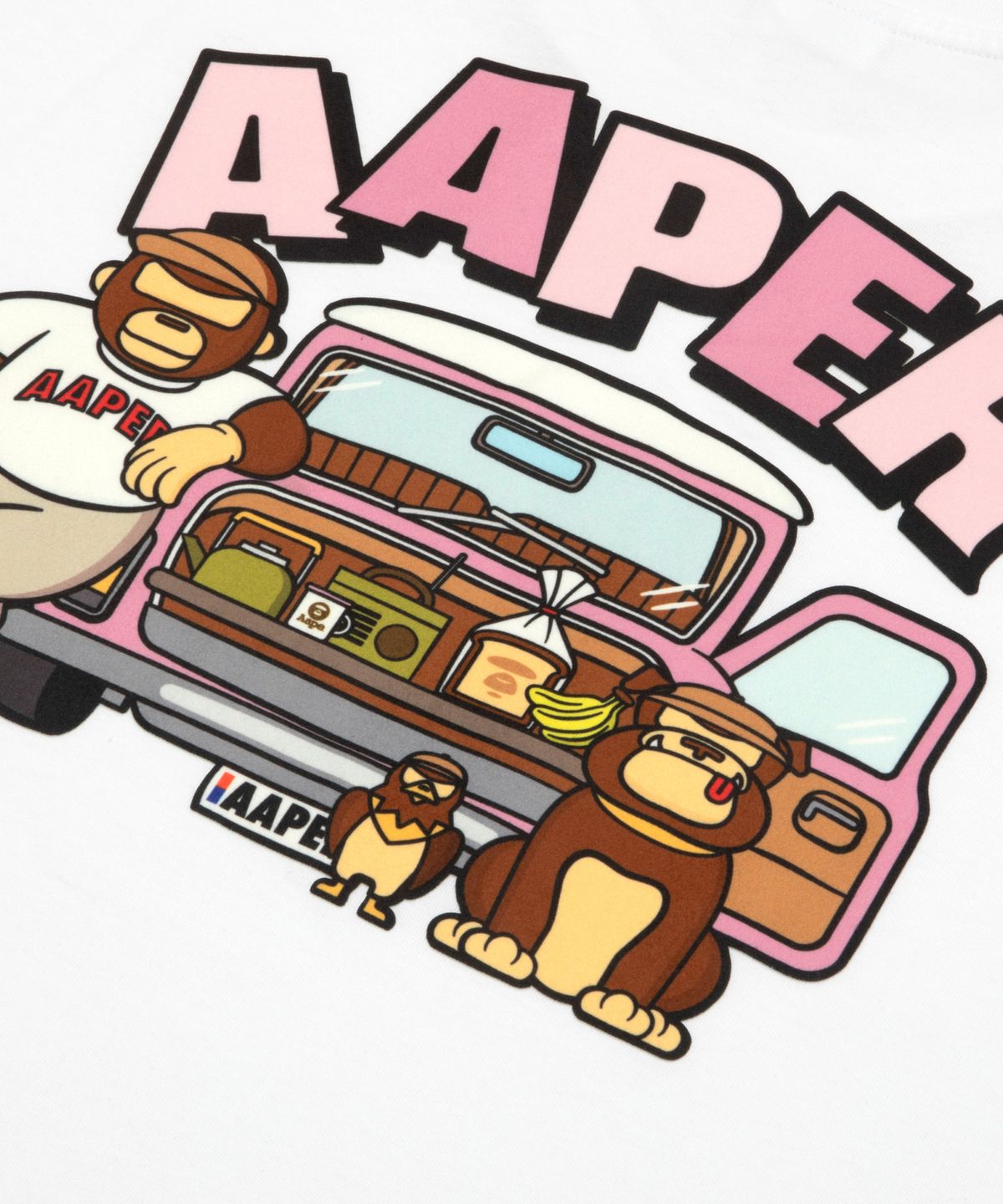 에이프(AAPE) AAPER 그래픽 티셔츠 화이트 / AAPTEM1827XXQWHX