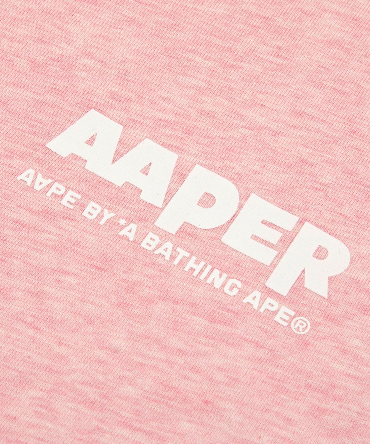 에이프(AAPE) AAPER 로고 티셔츠 핑크 / AAPTEM1830XAQPK2