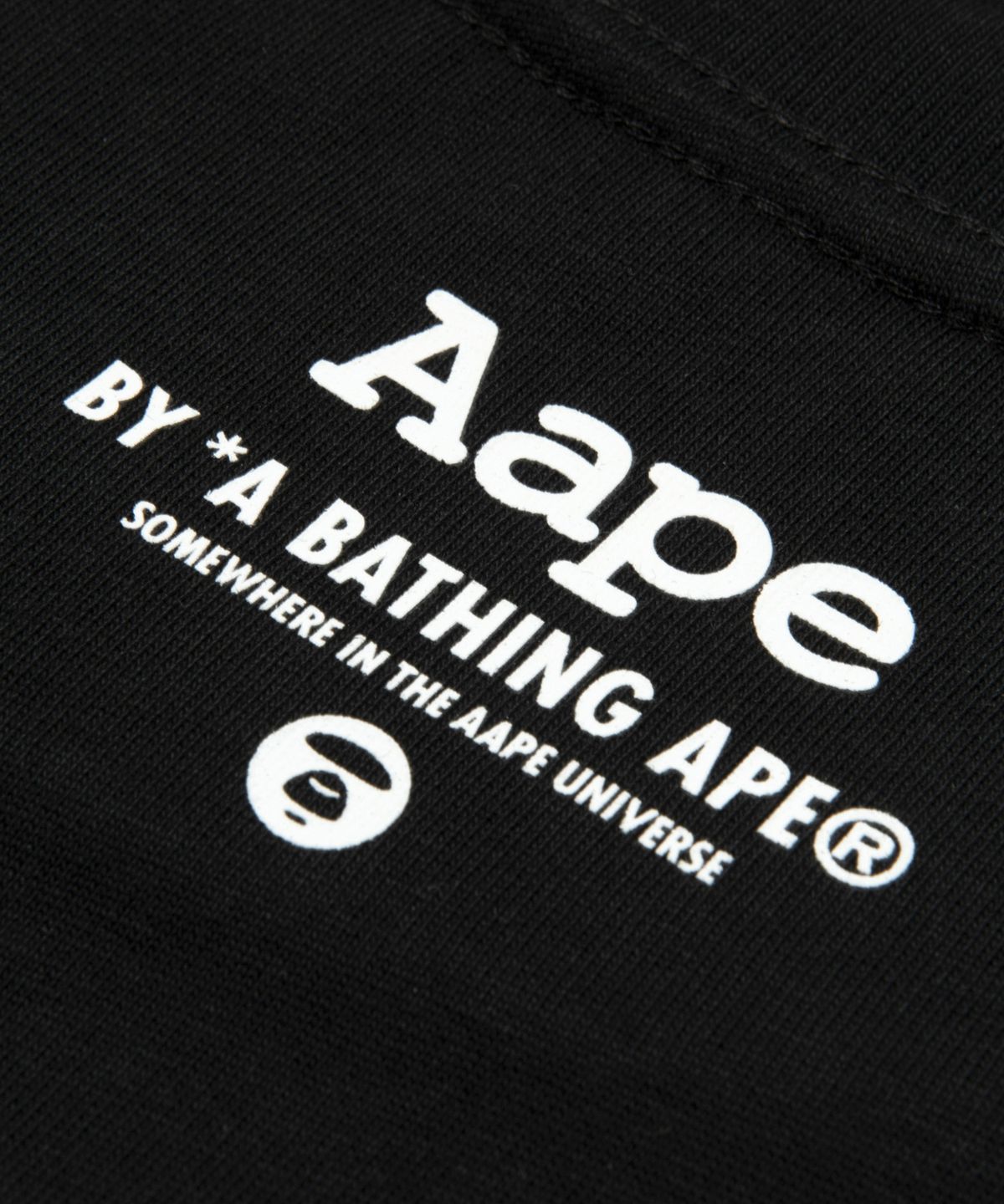 에이프(AAPE) 문페이스 티셔츠 블랙 / AAPTEM1846XXQBKX