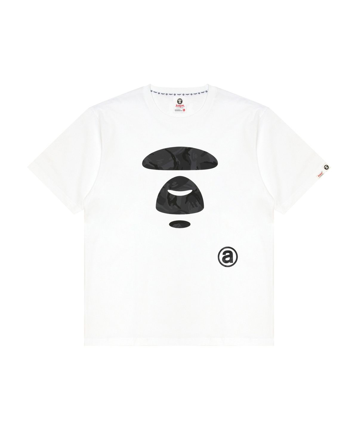 에이프(AAPE) 문페이스 티셔츠 화이트 / AAPTEM1846XXQWHX