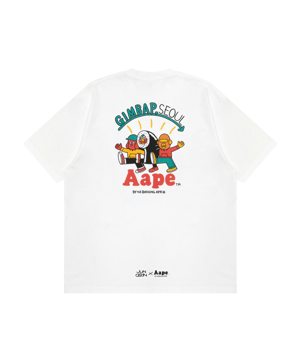 에이프(AAPE) AAPE X Jun Oson 그래픽 티셔츠 화이트 / AAPTEM9868XXQWHX