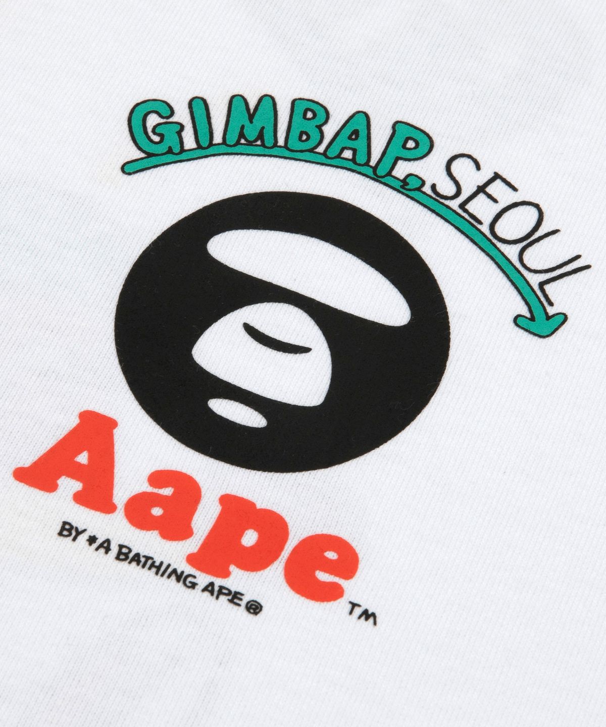 에이프(AAPE) AAPE X Jun Oson 그래픽 티셔츠 화이트 / AAPTEM9868XXQWHX