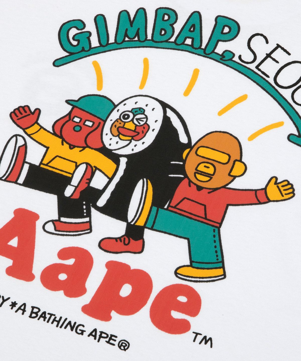 에이프(AAPE) AAPE X Jun Oson 그래픽 티셔츠 화이트 / AAPTEM9868XXQWHX