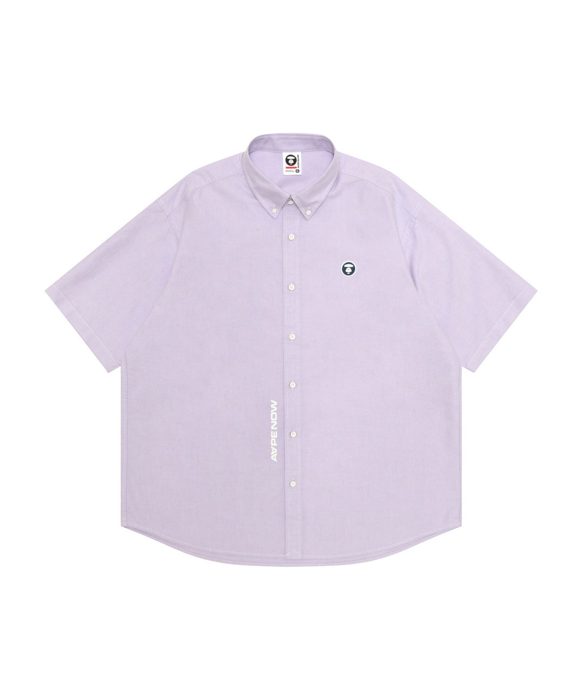 에이프(AAPE) AAPENOW 문페이스 숏 슬리브 셔츠 퍼플 / AAPSRM8559XXQPPX