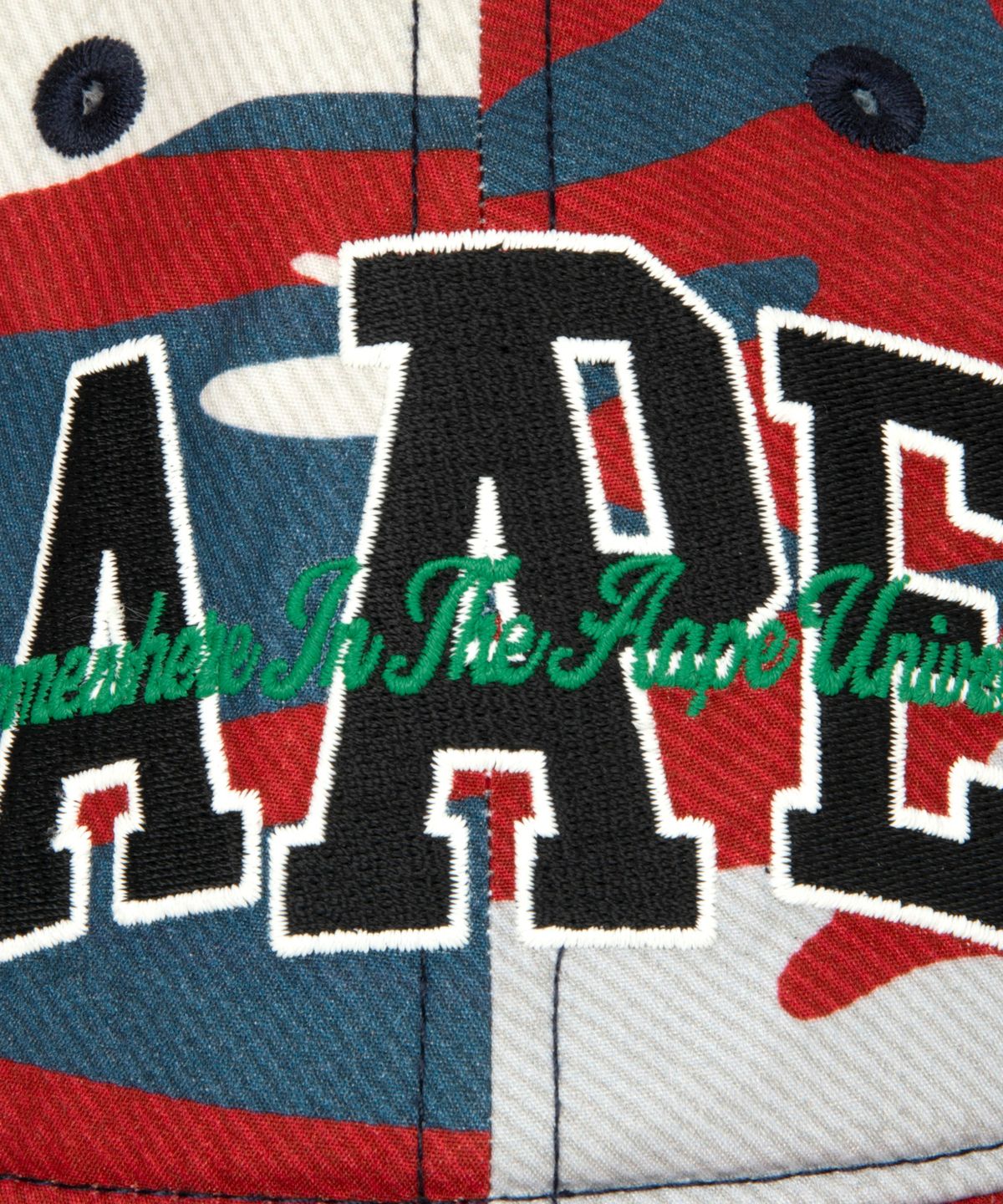 에이프(AAPE) 카모플라주 로고 캡 레드 / AAPCPM5385XXQRDC