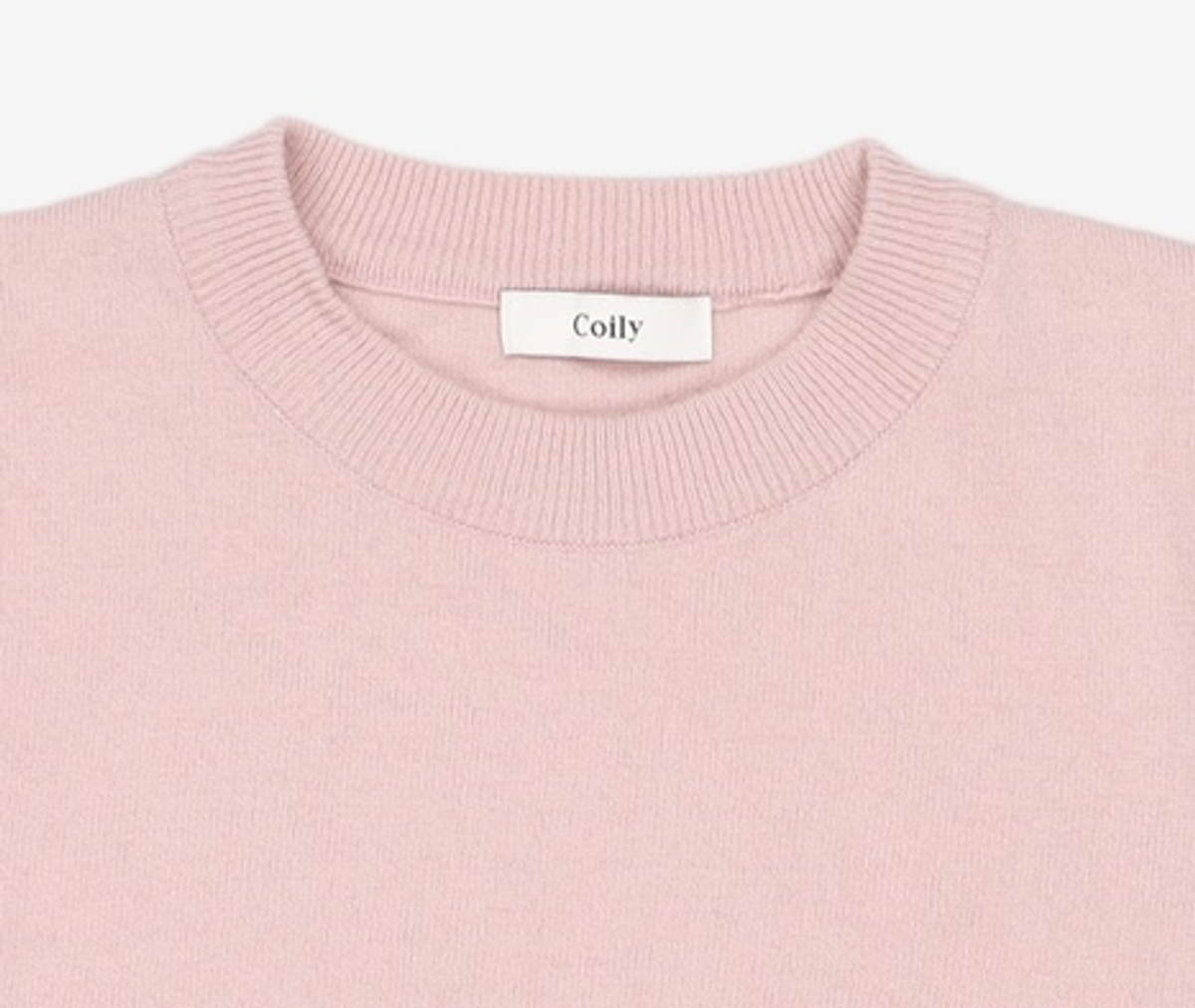 코일리(COILY) ROUND NECK KNIT_PINK FREE