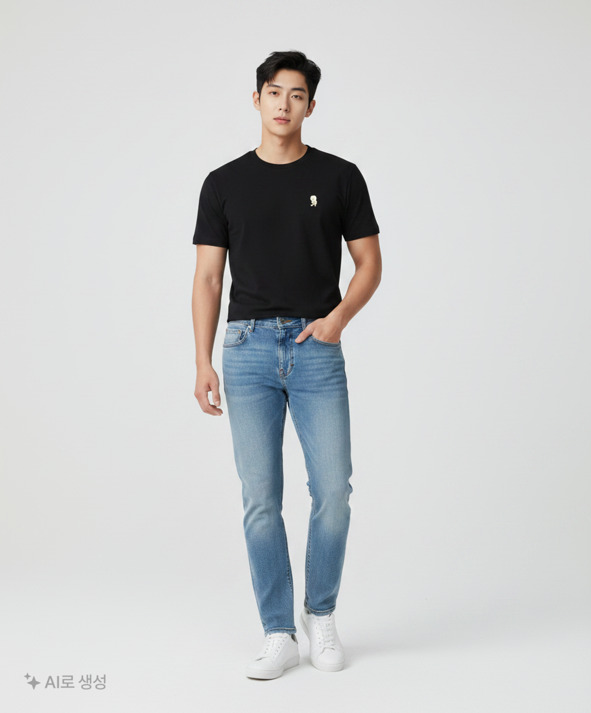 탑텐(TOPTEN) 공용) 카카오 콜라보 반팔 티 (GOLF LOUNGE)_MSD2TS3001BK 110