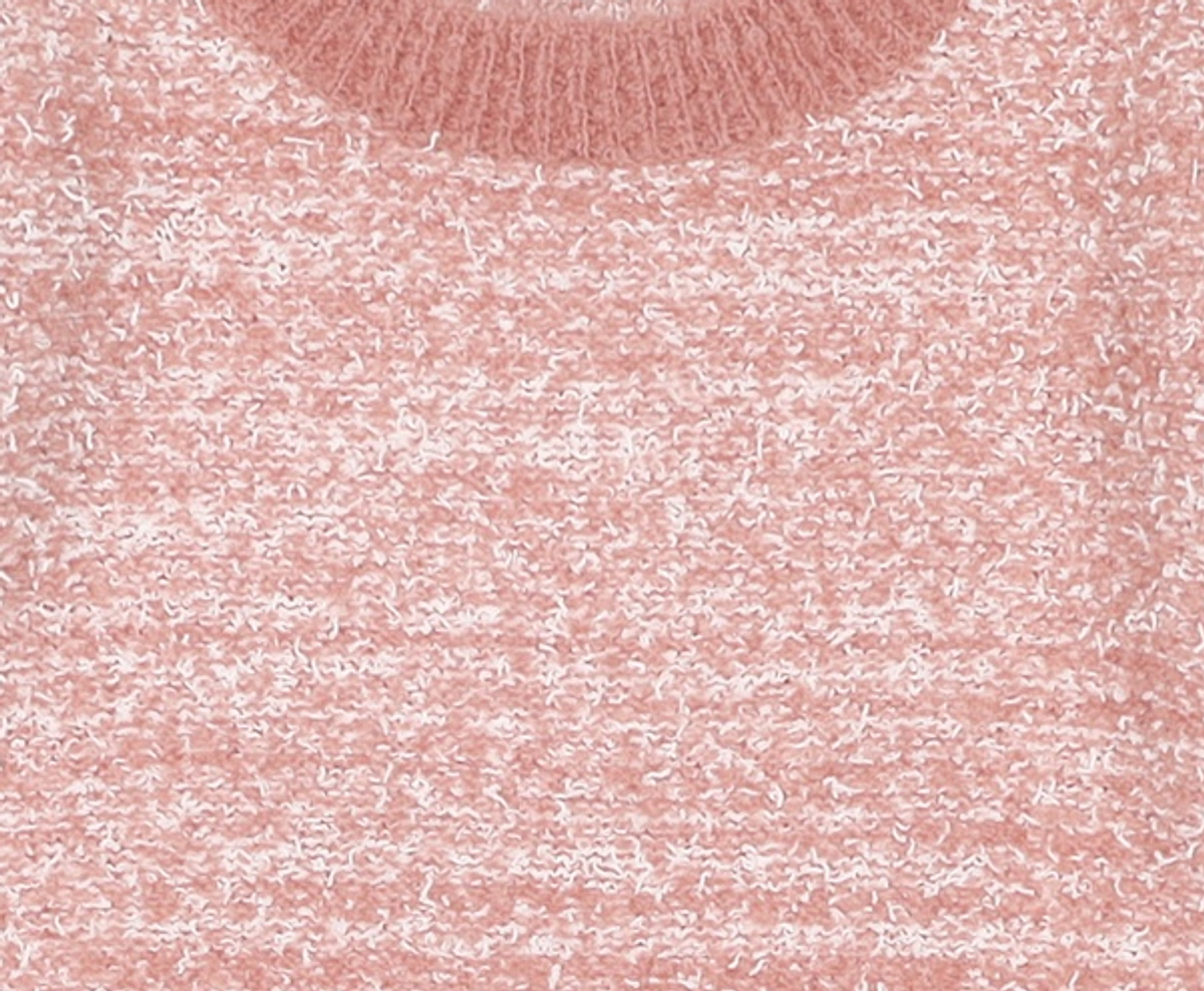 에트몽(ETMON) Color Blend Short Sleeve Knit Top  Coral Pink FREE