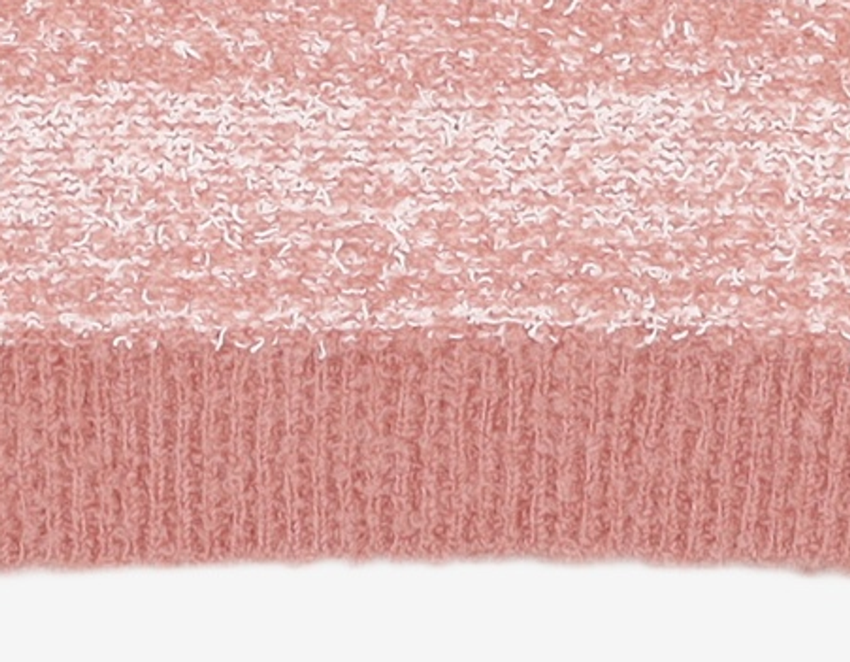 에트몽(ETMON) Color Blend Short Sleeve Knit Top  Coral Pink FREE