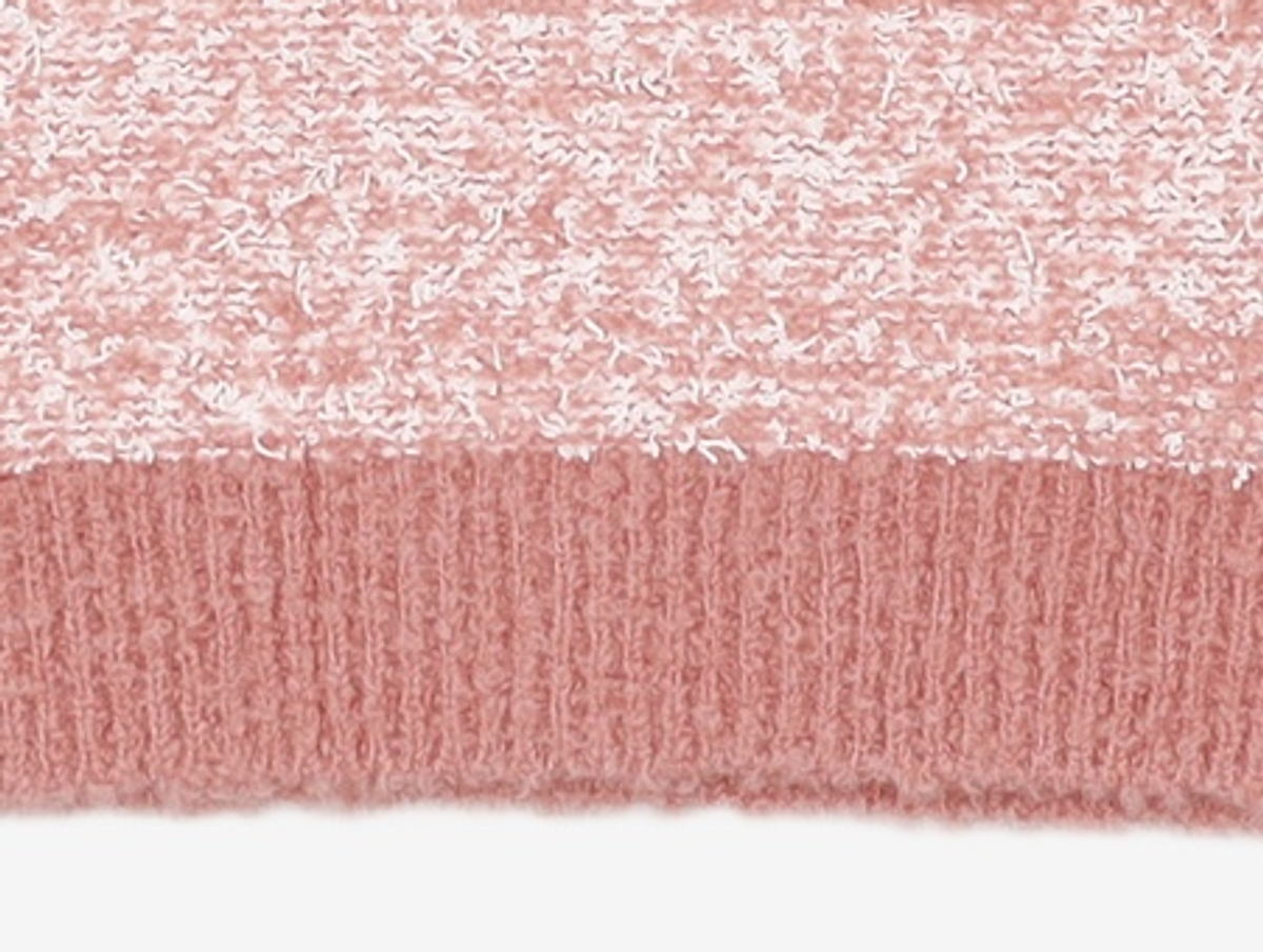 에트몽(ETMON) Color Blend Short Sleeve Knit Top  Coral Pink FREE