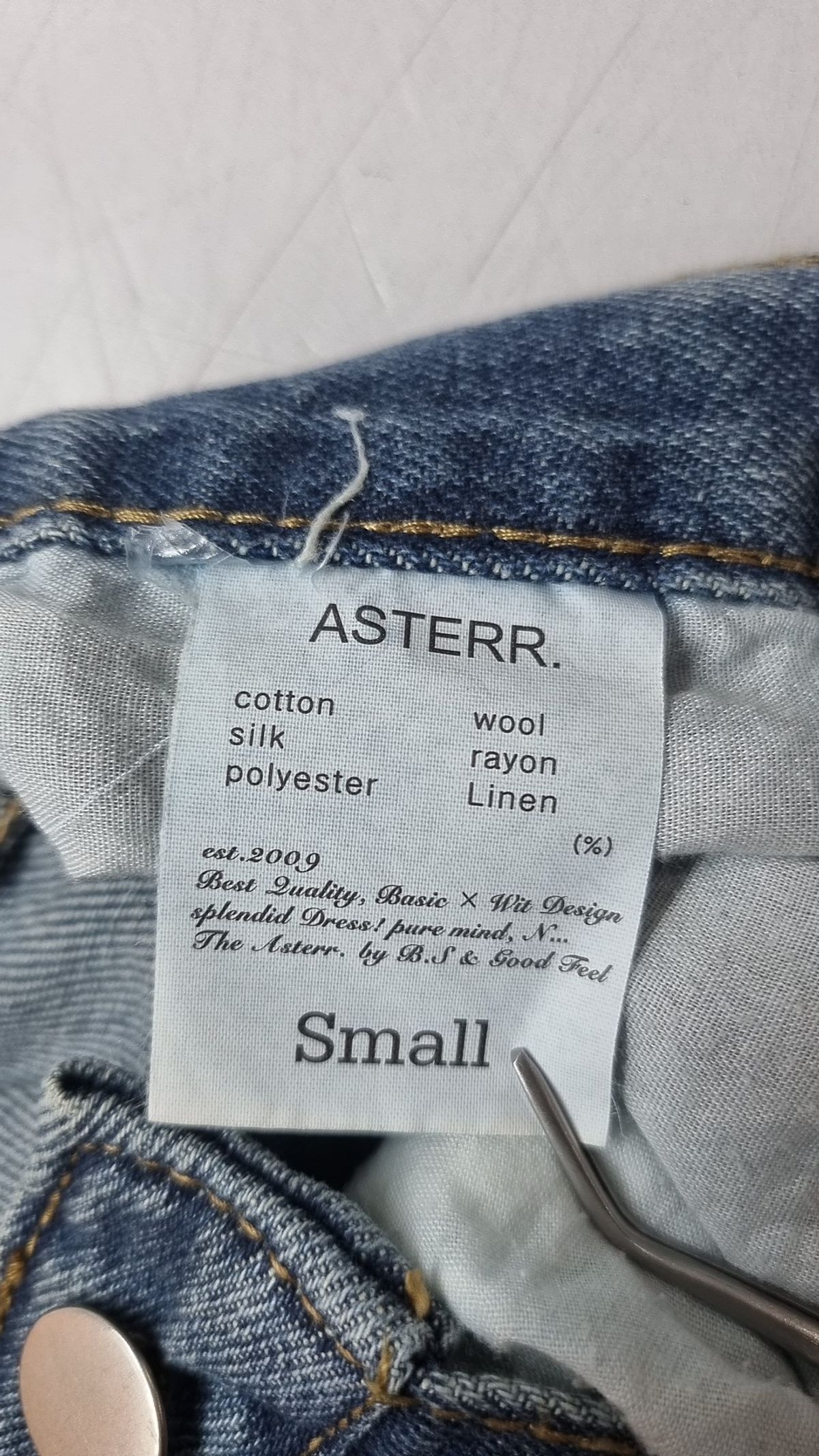 아스터(ASTERR.) 청/데님 팬츠 S