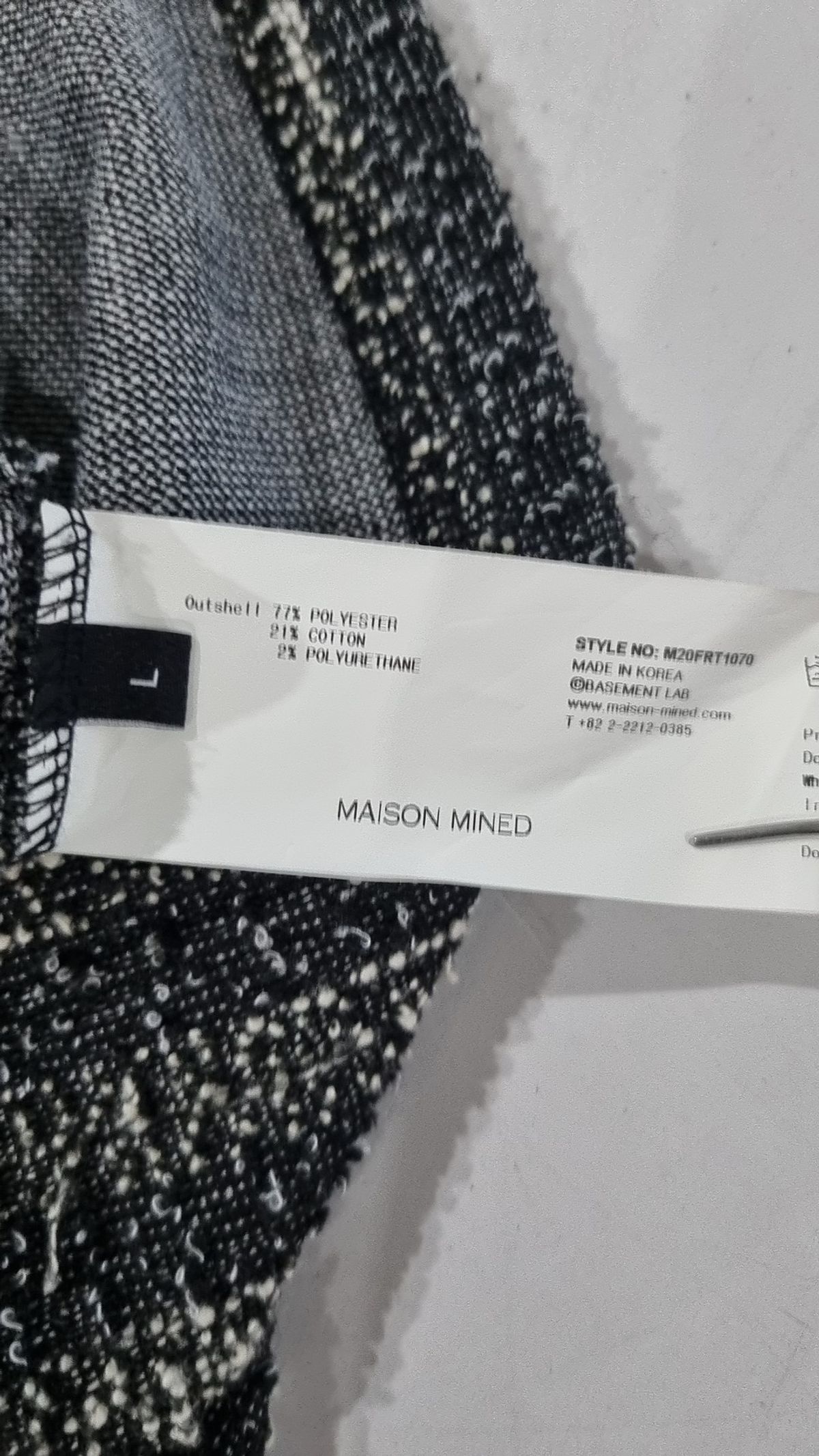 메종미네드(MAISON MINED) 긴소매 티셔츠 L