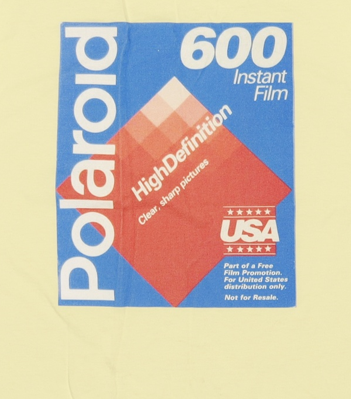 폴라로이드(POLAROID) 레트로 그래픽 반팔티셔츠 LEMON YELLOW S