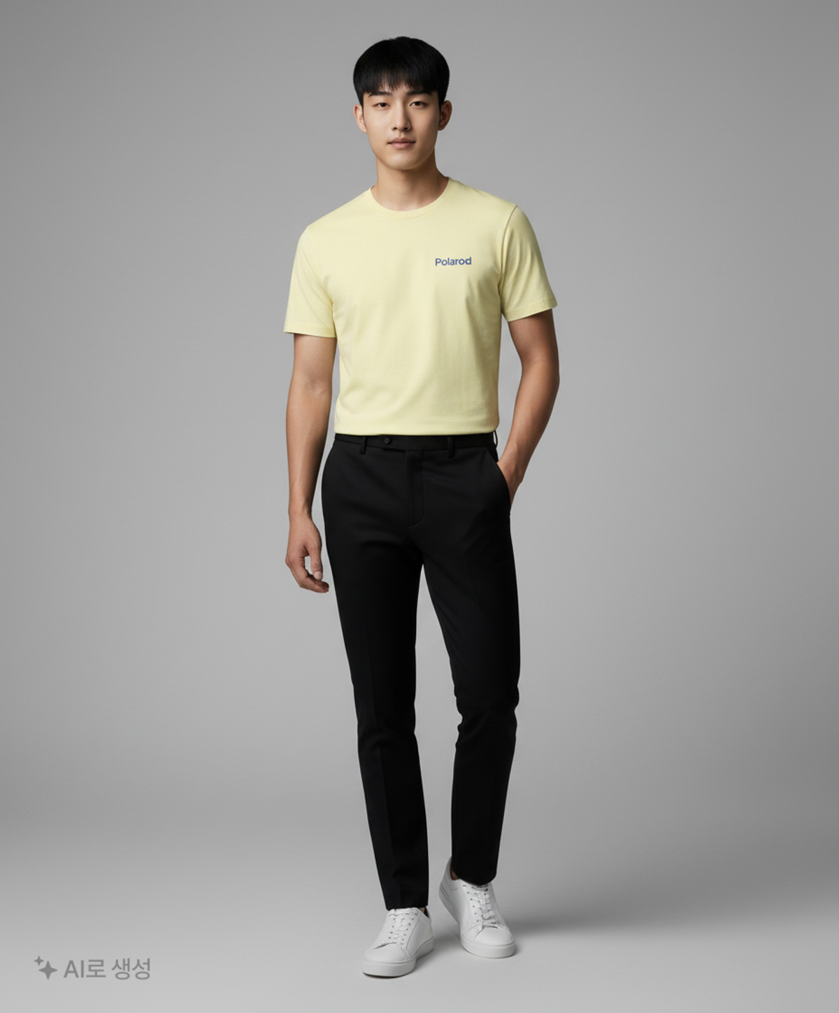 폴라로이드(POLAROID) 레트로 그래픽 반팔티셔츠 LEMON YELLOW S