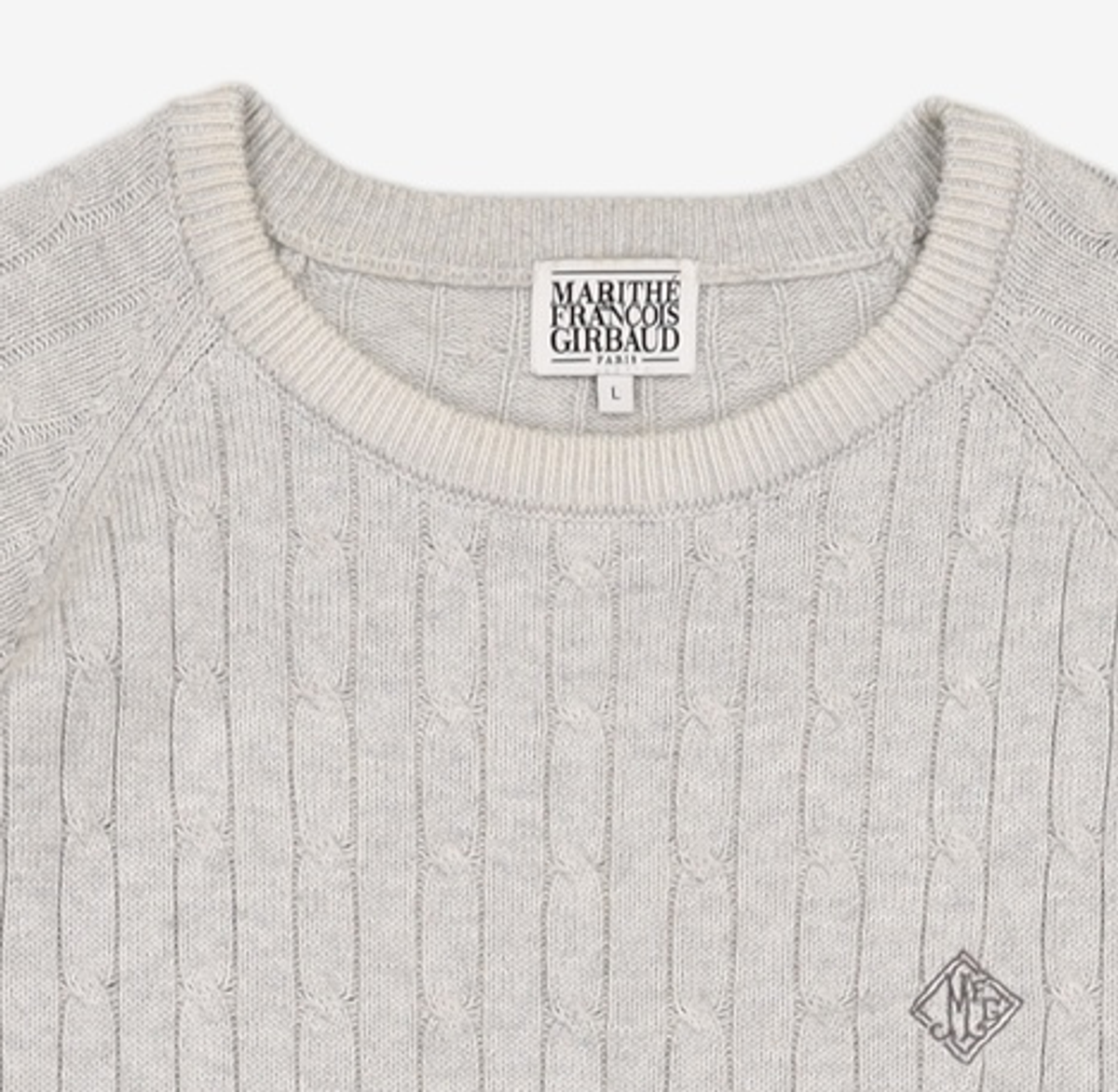 마리떼 프랑소와 저버(MARITHÉ + FRANҪOIS GIRBAUD) CABLE KNIT PULLOVER gray L