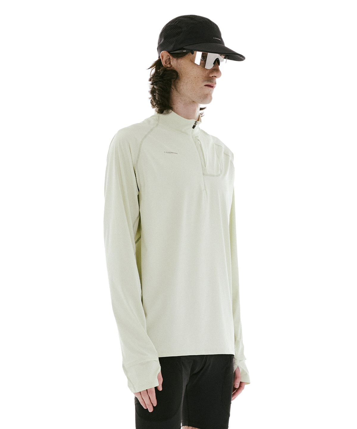 콜드웜(COLDWARM) Tempo Grid Half Zip (Lime Cream)