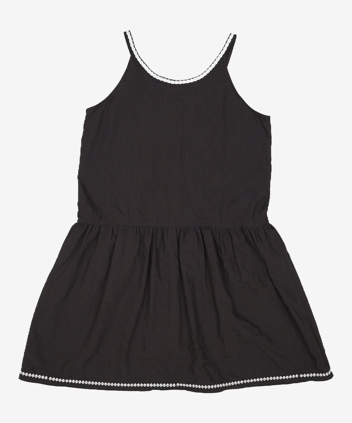 솔티페블(SALTY PEBBLE) BOHEMIAN SLEEVELESS DRESS [BLACK] FREE