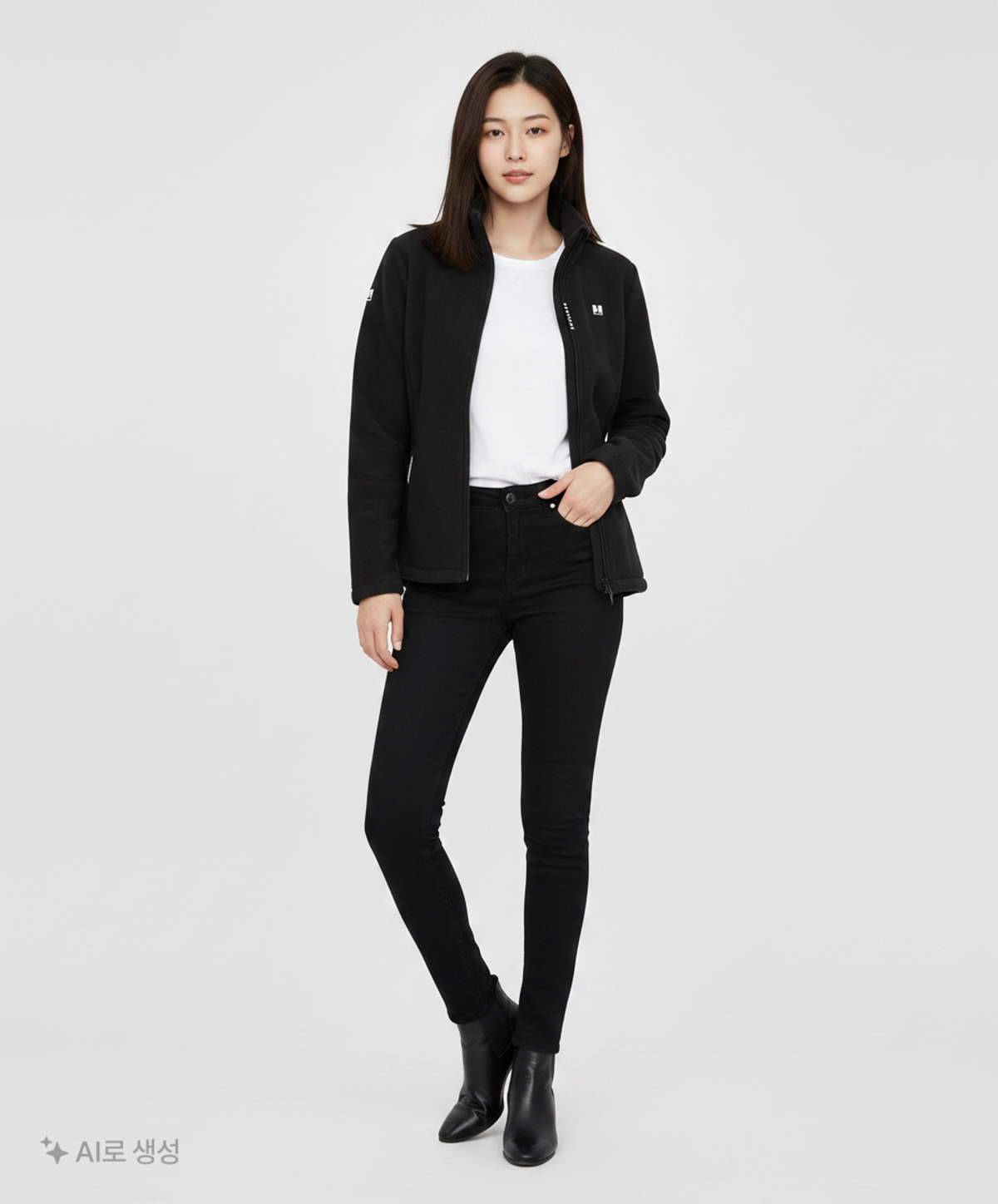 험머(HUMMER) 여성 레플리카 본딩 플리스 자켓 블랙 100
