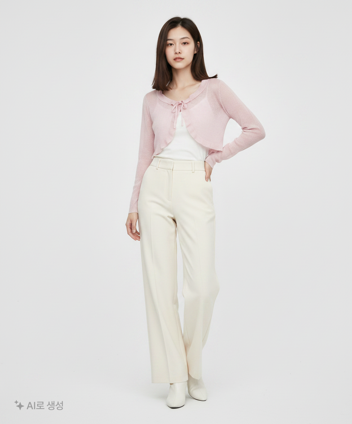 미쏘(MIXXO) 리본 프릴 가디건_MIWCKF823T M