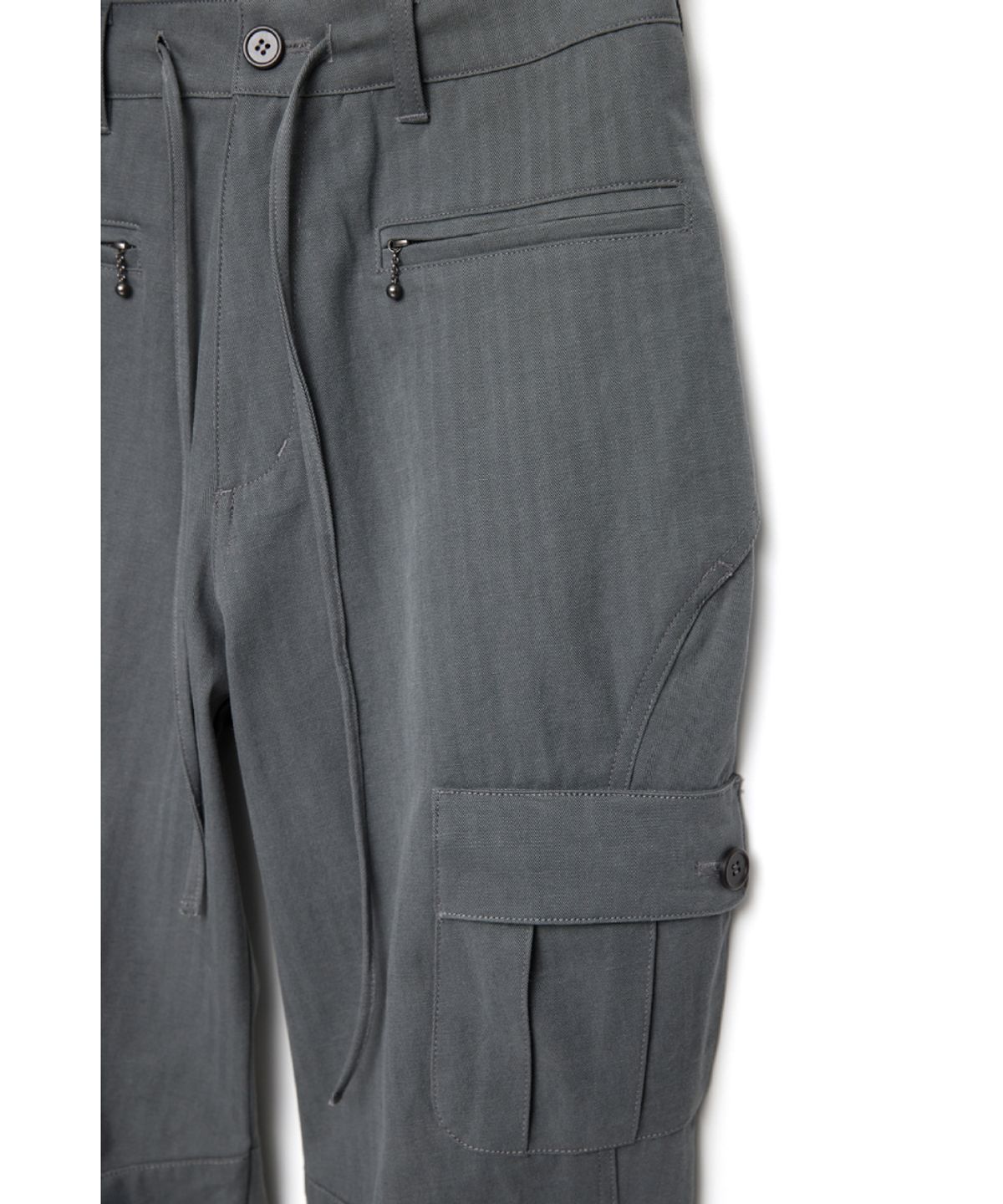 해칭룸(HATCHINGROOM) Sly Capri Pants Herringbone Graphite