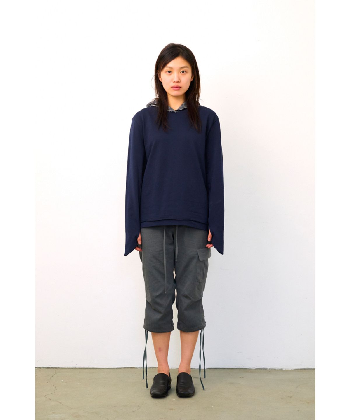 해칭룸(HATCHINGROOM) Sly Capri Pants Herringbone Graphite