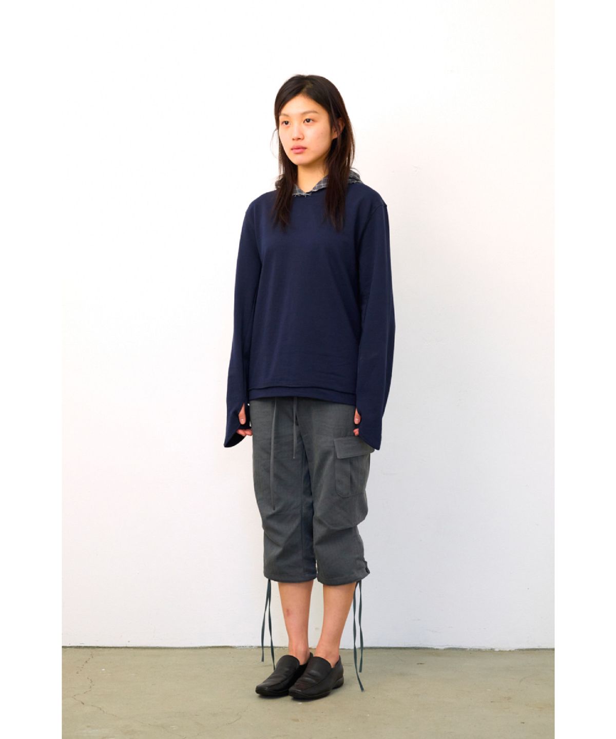 해칭룸(HATCHINGROOM) Sly Capri Pants Herringbone Graphite