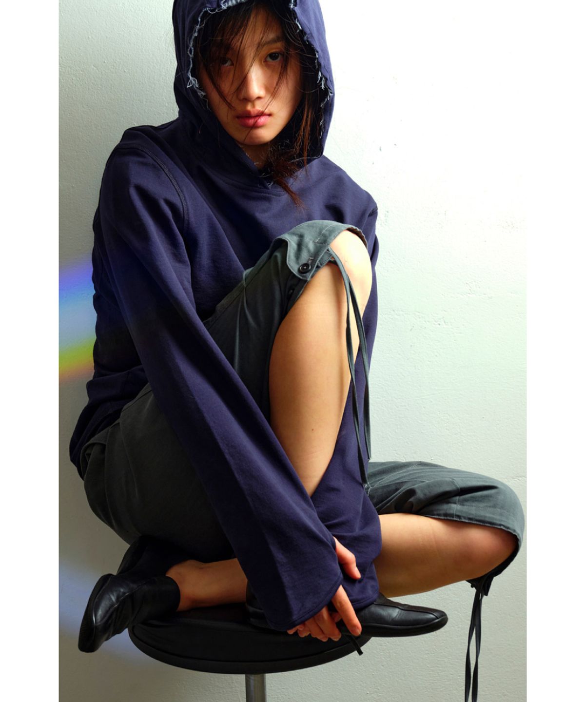해칭룸(HATCHINGROOM) Sly Capri Pants Herringbone Graphite