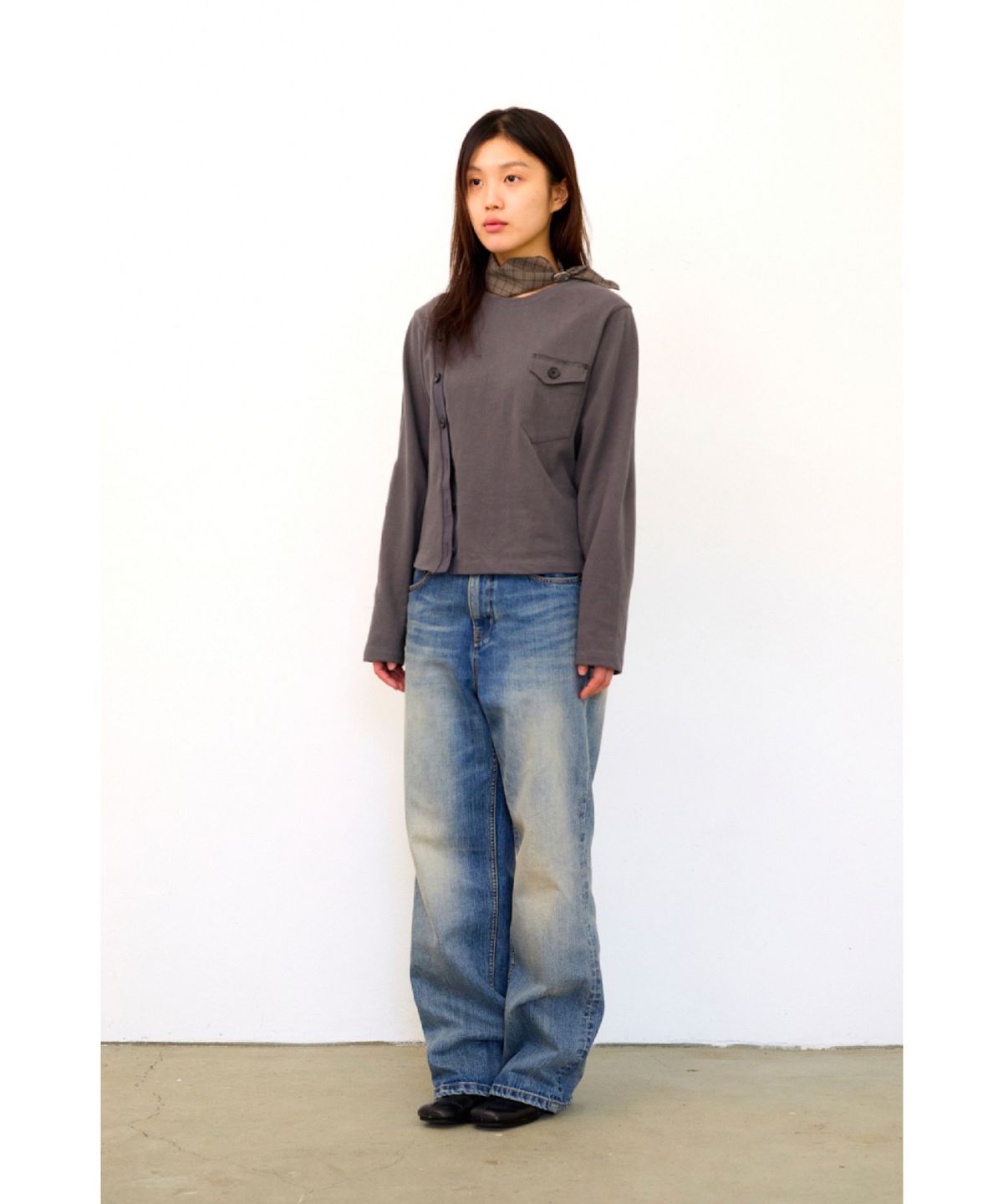 해칭룸(HATCHINGROOM) Harness Jeans Blue
